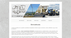 Desktop Screenshot of betonportal.hu